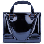 Blue Leather Handbag