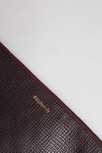 Brown Leather #DGFAMILY Embellished Men Clutch Pouch Bag