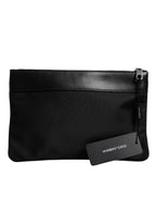 Multicolor Leopard Jacquard Print Logo Plaque Pouch Bag