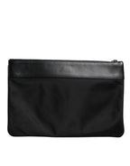 Multicolor Leopard Jacquard Print Logo Plaque Pouch Bag