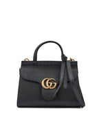 Black Leather GG Marmont Handbag