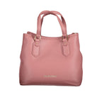 Pink Polyethylene Women Handbag