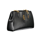 Black Polyethylene Women Handbag