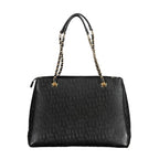 Black Polyethylene Women Handbag
