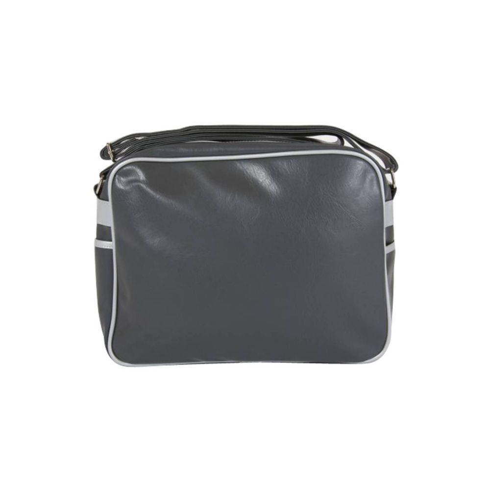 Gray Synthetic Handbag