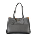 Black Polyethylene Women Handbag
