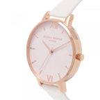White Artificial Leather Watch