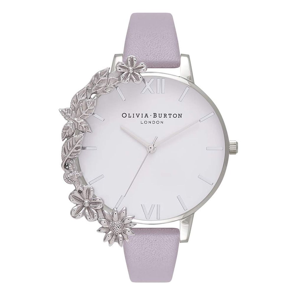 Purple Artificial Leather Watch