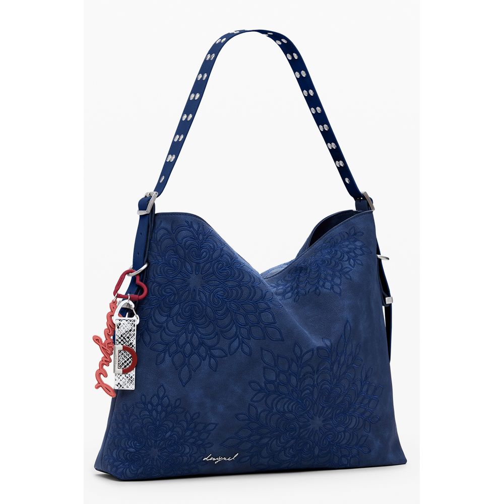 Blue Polyethylene Women Handbag