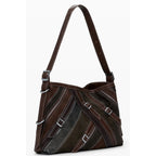 Brown Polyethylene Women Handbag