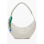 Beige Polyethylene Women Handbag
